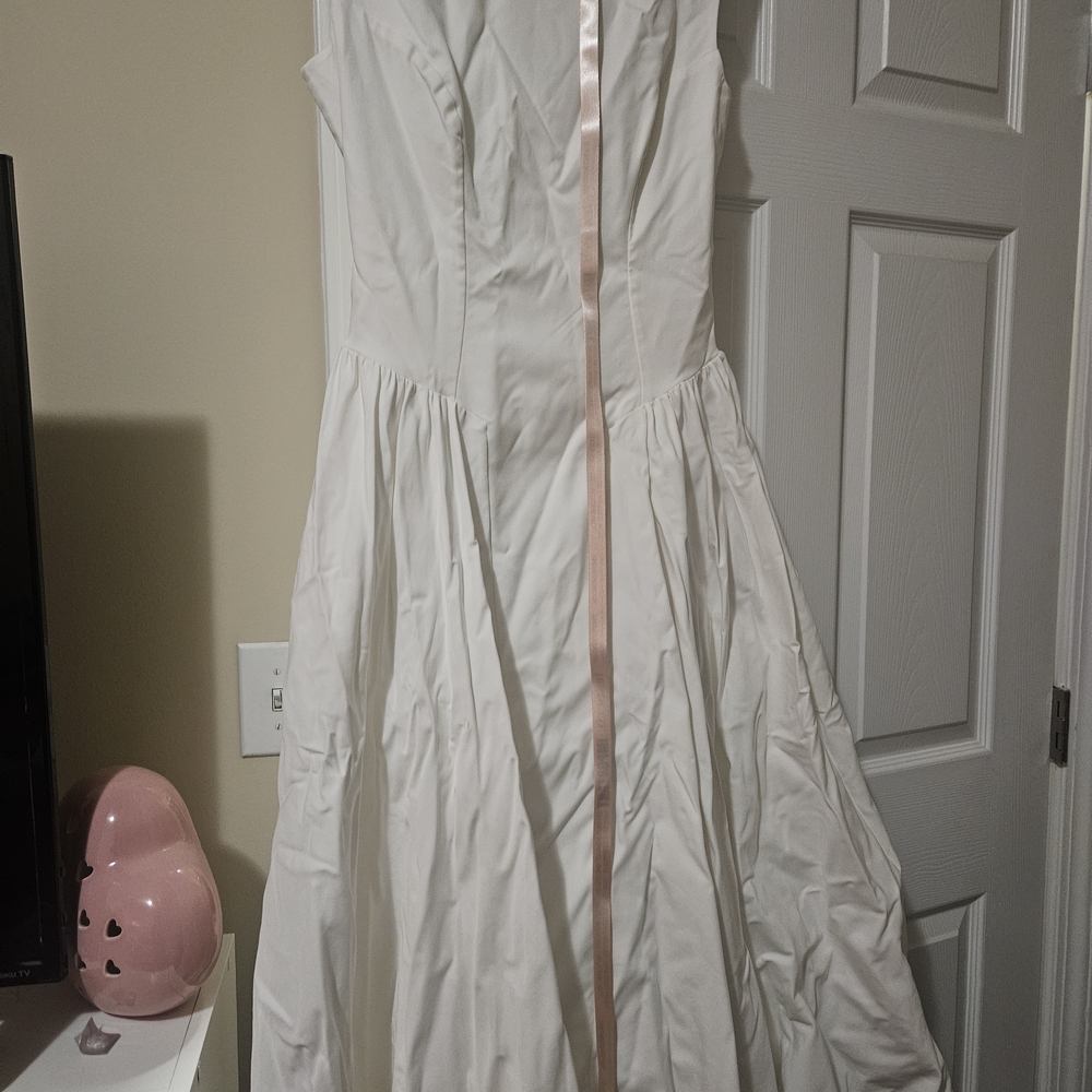 House of CB Pink A-Line Sweetheart Midi Dress